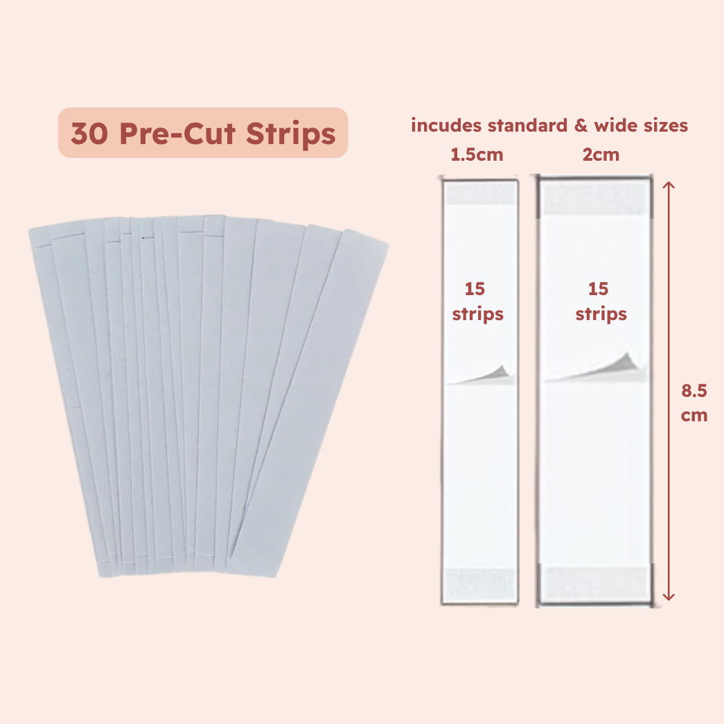 DOUBLE-SIDED TAPE STRIPS